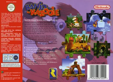 Banjo-Kazooie (Europe) (En,Fr,De) box cover back